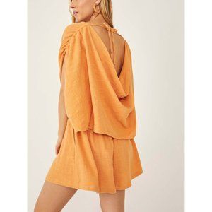 Free People Orange Jumpsuit